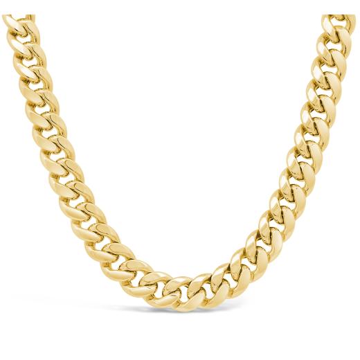 10K Yellow Gold Semi Solid Miami Cuban Chain