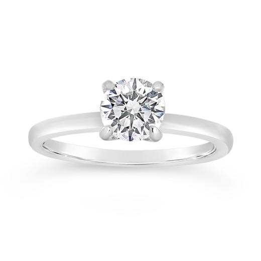 Glacier Fire 14K White Gold Solitaire Plus Ring