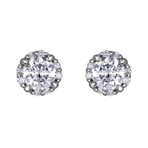 Glacier Fire White Gold Studs