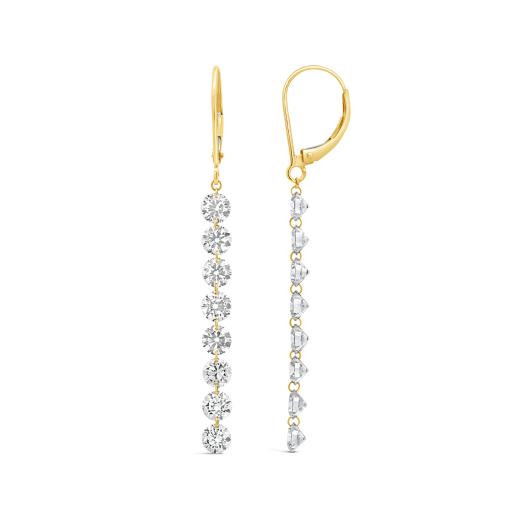 Pierced by Light Lab Grown Diamond Earrings in 10K Yellow Gold