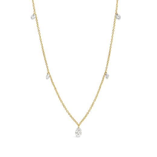 Pierced by Light Lab Grown Diamond Necklace in 10K Yellow Gold
