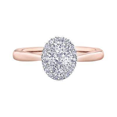 KI&SA　1154540 Glacier Fire 14K Rose Gold 0.50CTW Mystere Diamond Ring | Charm