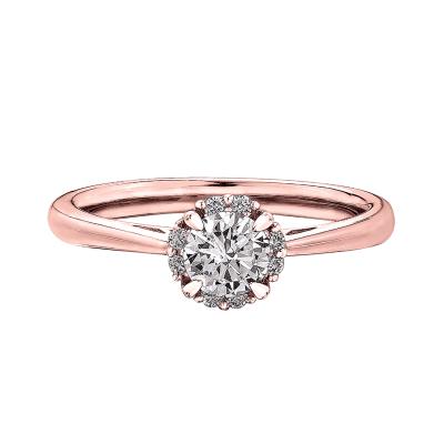 KI&SA　1154540 Glacier Fire 10K Rose Gold 0.50CTW Diamond Ring | Charm Diamond