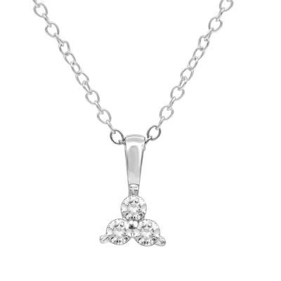 3 stone diamond necklace white gold discount