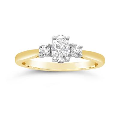 Glacier Fire 14K Yellow Gold Canadian 0.55CTW Diamond Three-Stone