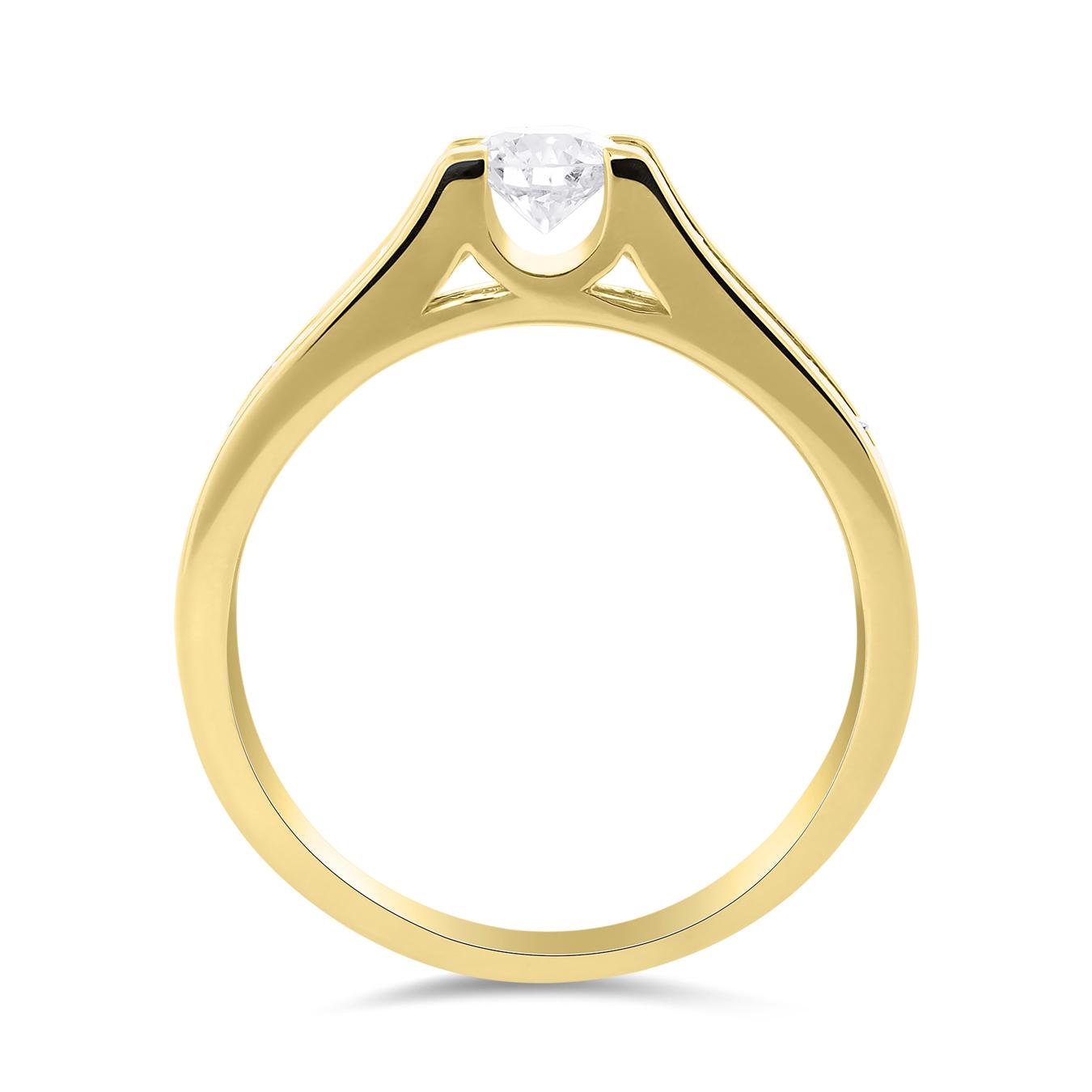 Glacier Fire Canadian Diamond 14K Yellow Gold 0.74CTW Bridal Ring