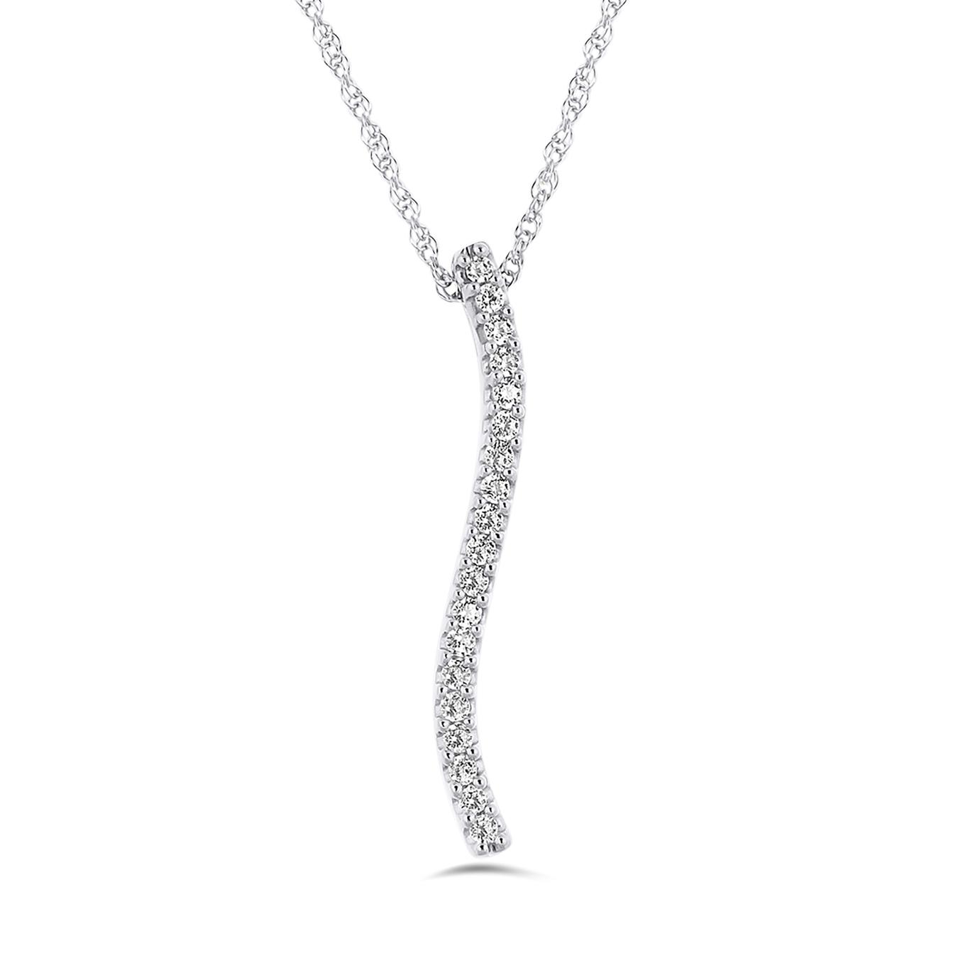 10K White Gold 0.23CTW Diamond Pendant