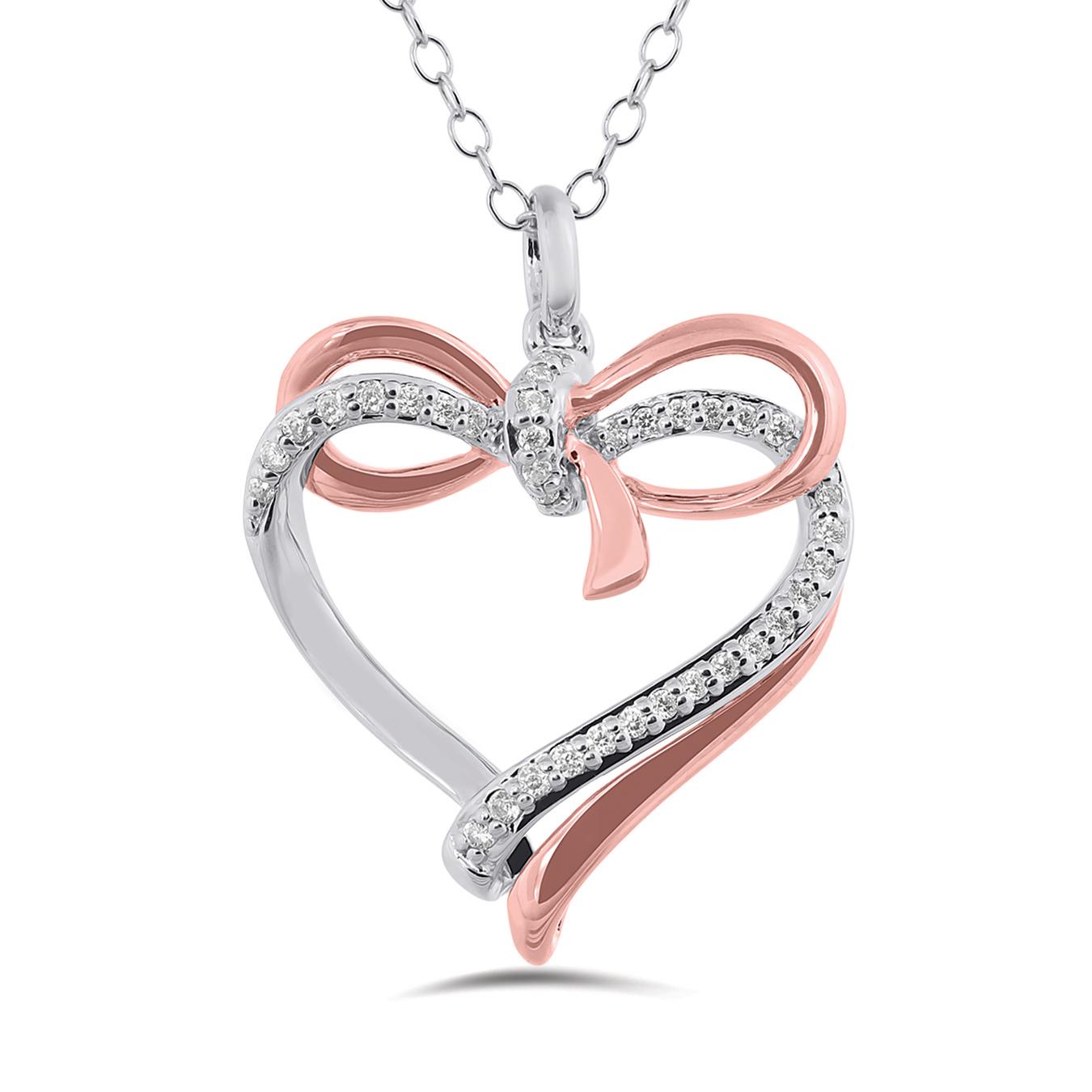 Enchanted Disney Sterling Silver & 10K Rose Gold Pendant