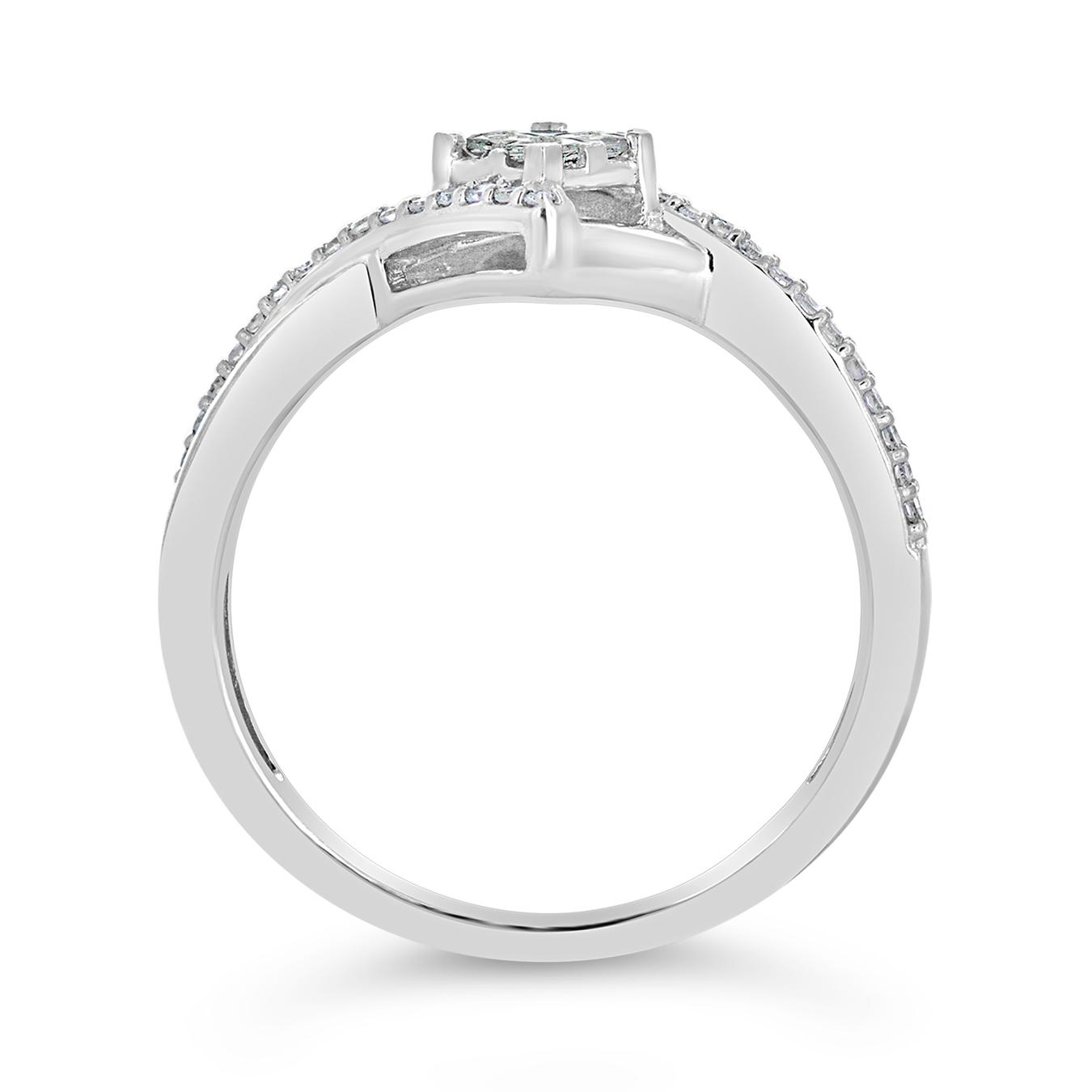 Precious 10k Yellow Gold CZ Heart Promise Ring With White Topaz - Size 10.75, Handmade In USA, Proposal Ring Gift