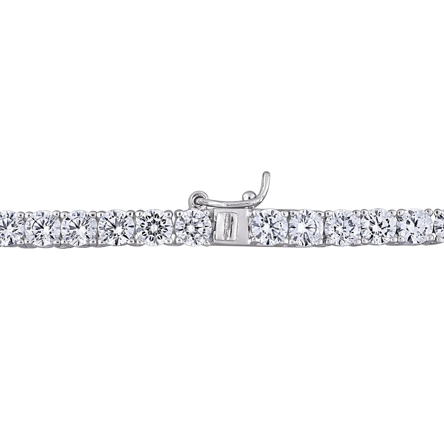 Julianna B Sterling Silver Cubic Zirconia Tennis Necklace