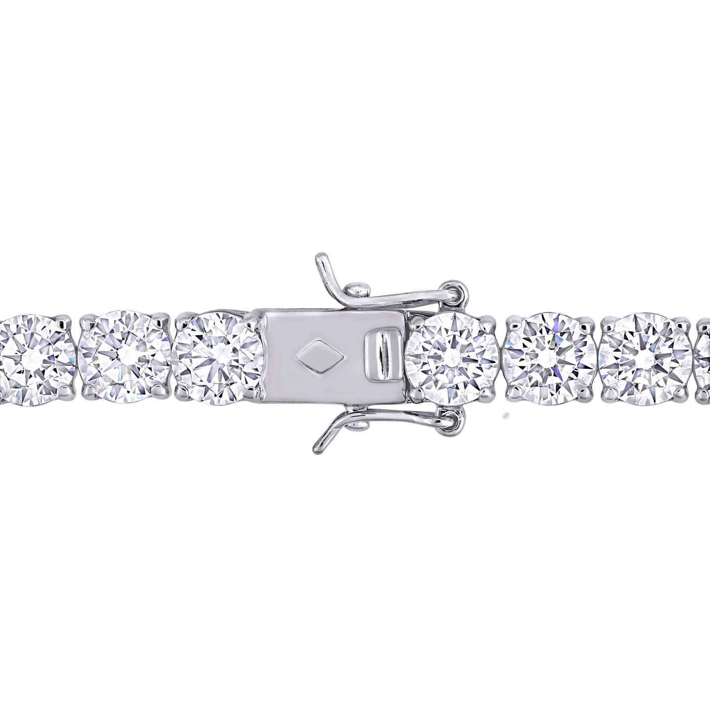 Julianna B Sterling Silver White Cubic Zirconia Tennis Bracelet