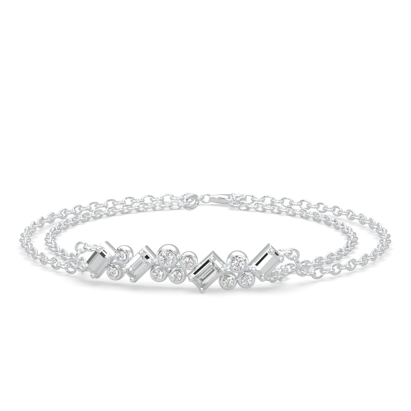 Lands Collection Modern Electrum Canadian 0.15CTW Diamond Tennis Bracelet