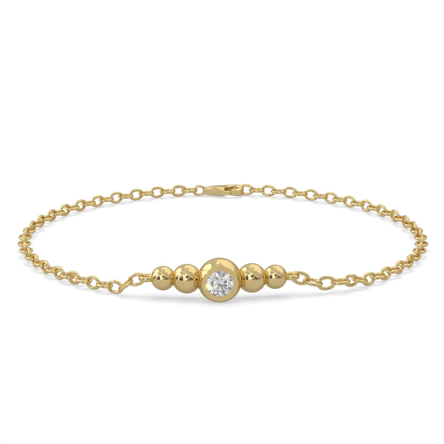 Lands Collection Modern Electrum Canadian Diamond Tennis Bracelet