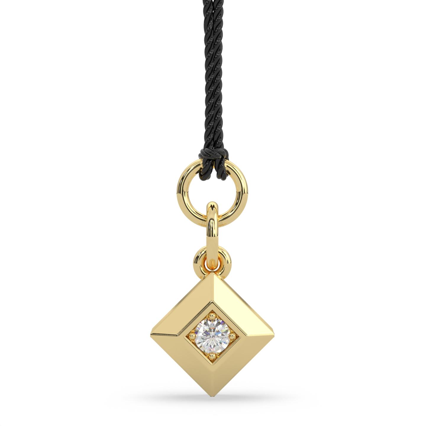 Lands Collection Modern Electrum Canadian Diamond Pendant