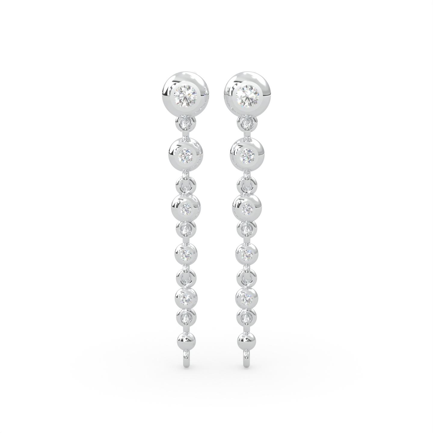 Lands Collection Modern Electrum Canadian 0.14CTW Diamond Dangle Earrings