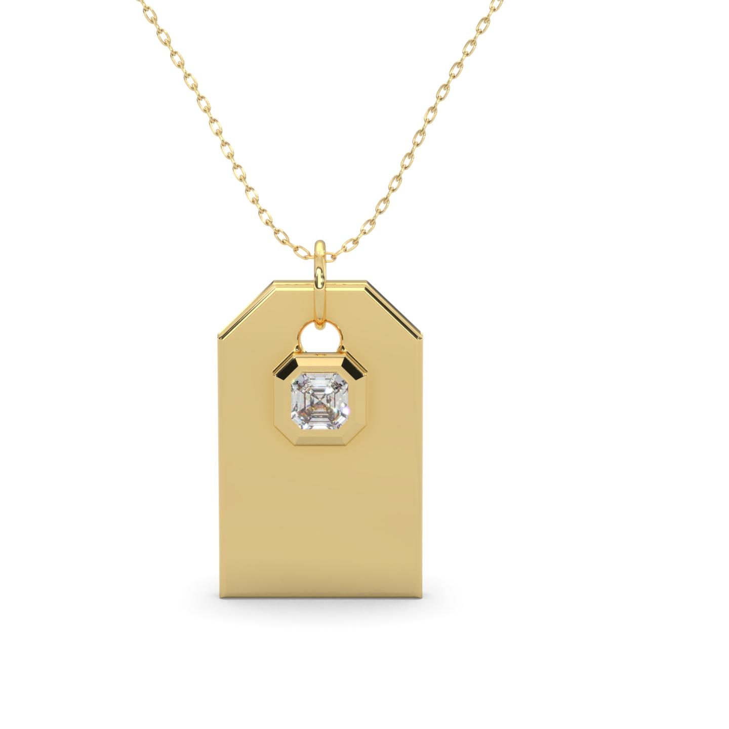 Lands Collection Modern Electrum Canadian 0.20CT Diamond Pendant