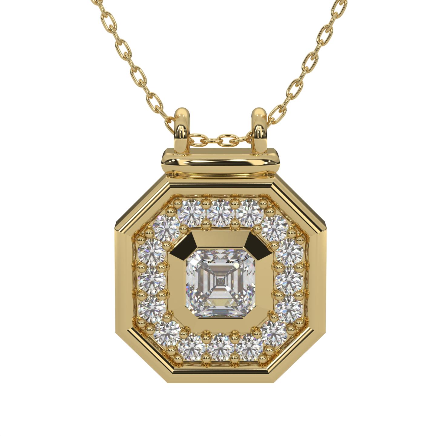 Lands Collection Modern Electrum Canadian 0.36CTW Diamond Pendant