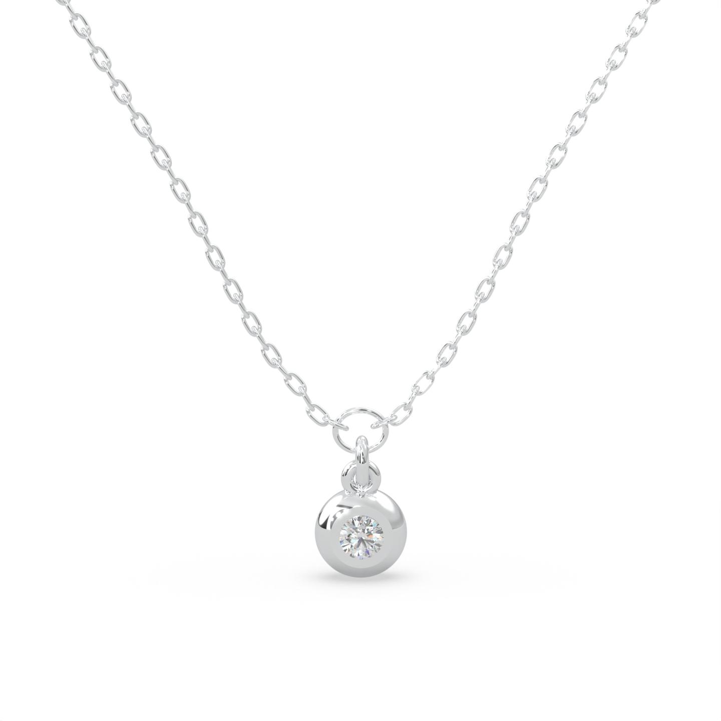 Lands Collection Modern Electrum Canadian 0.04CT Diamond Pendant