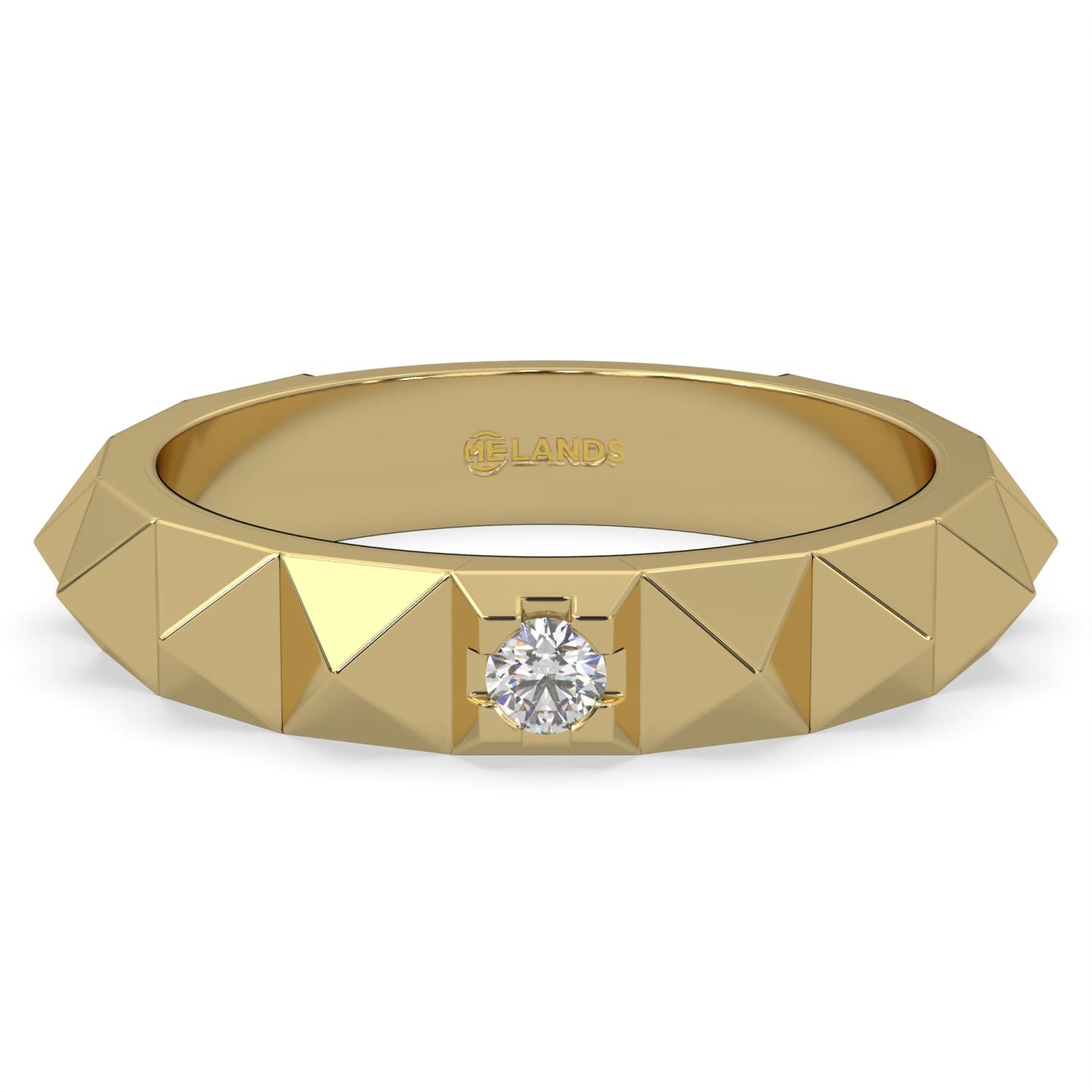 Lands Collection Modern Electrum Canadian Diamond Fashion Ring Size 7