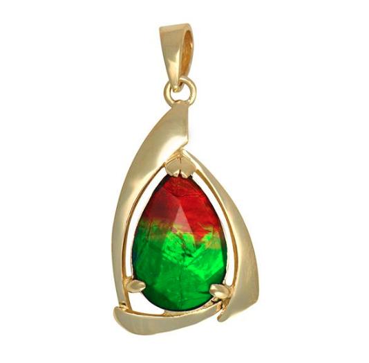 KORITE GOLD 2.0 14K Yellow Gold Ammolite Pendant