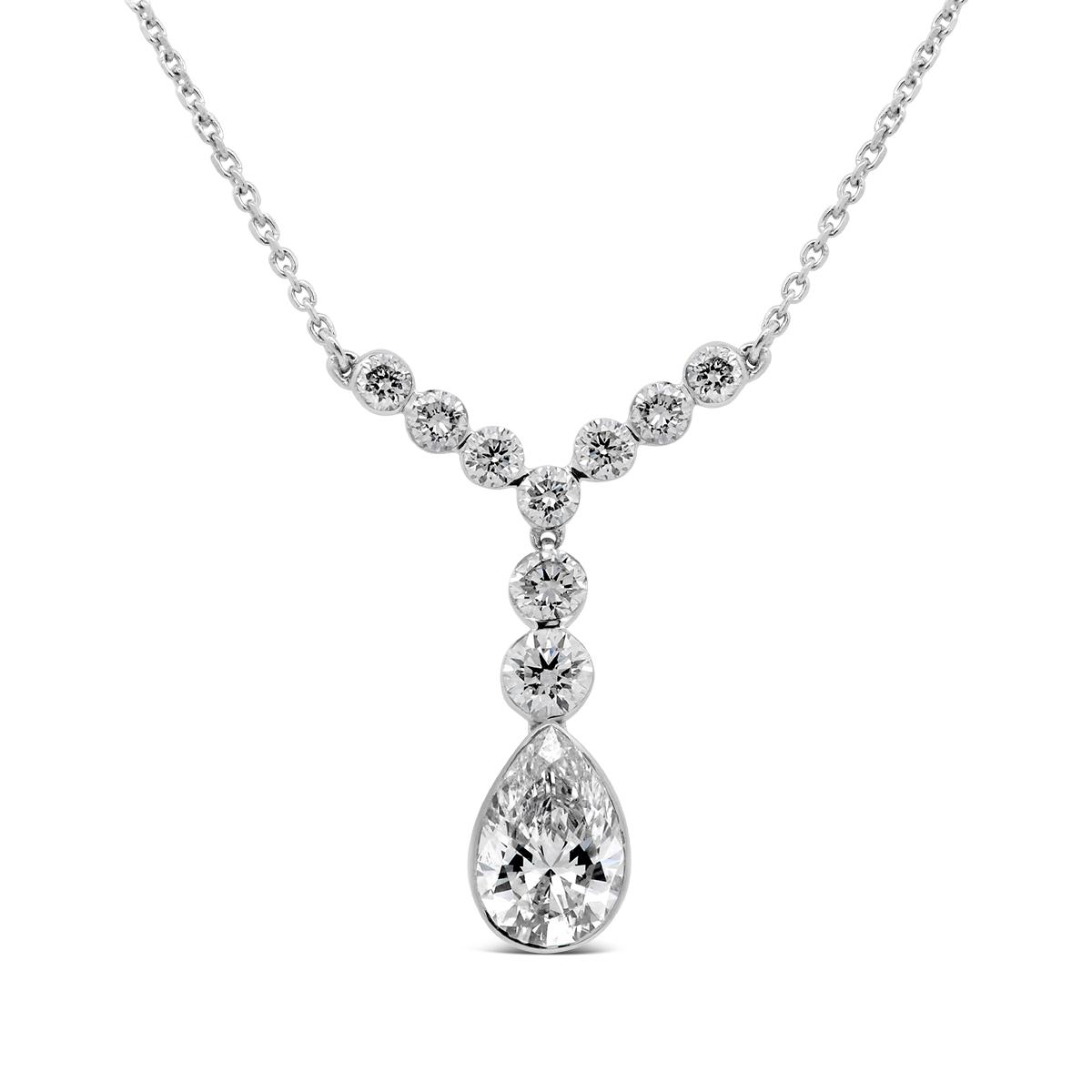 New Brilliance Lab Grown 1.30CTW Diamond Necklace in 10K White Gold