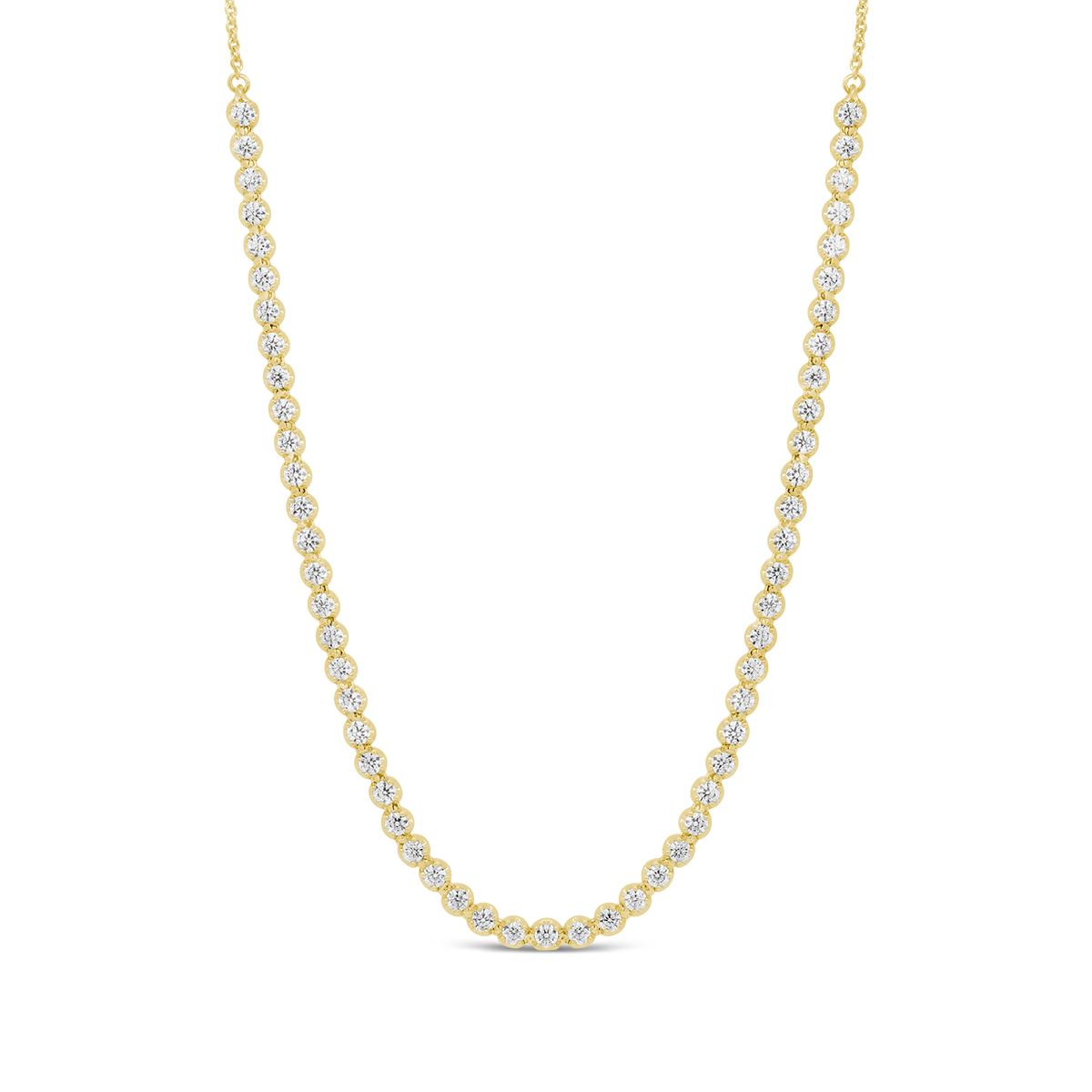 New Brilliance Lab Grown 2.00CTW Diamond Tennis Necklace in 10K Yellow Gold