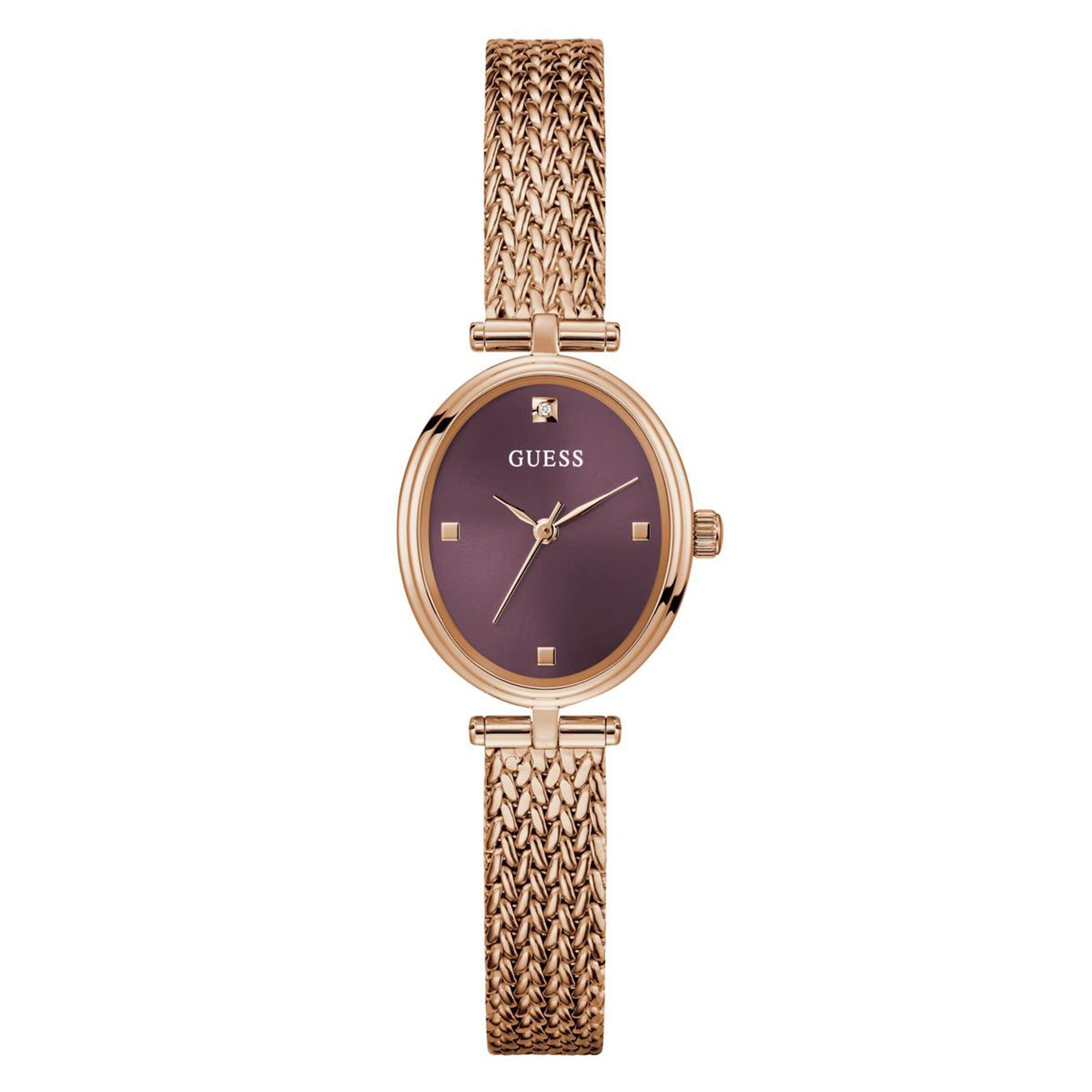 GUESS Ladies Rose Gold Tone Analog Watch