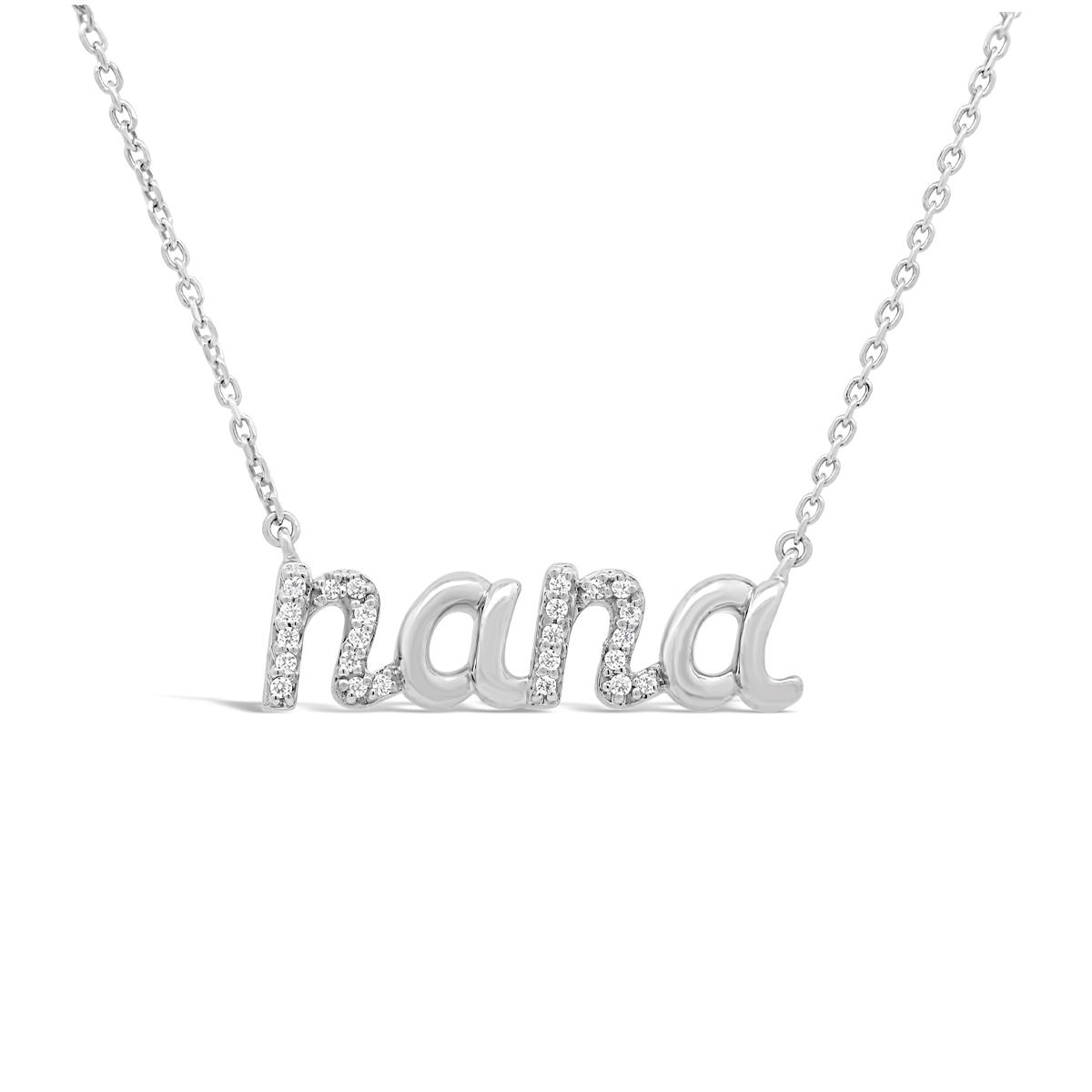 Sterling Silver Diamond Nana Necklace