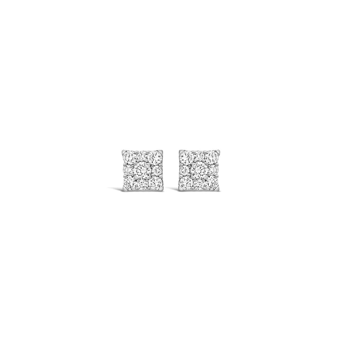 New Brilliance Lab Grown 1.00CTW Diamond Stud Earrings in Sterling Silver