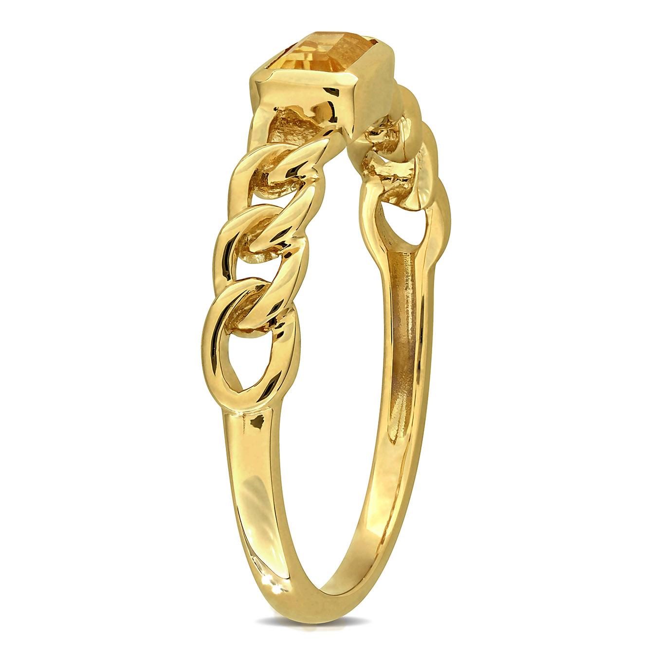 Julianna B 14K Yellow Gold Citrine Link Ring