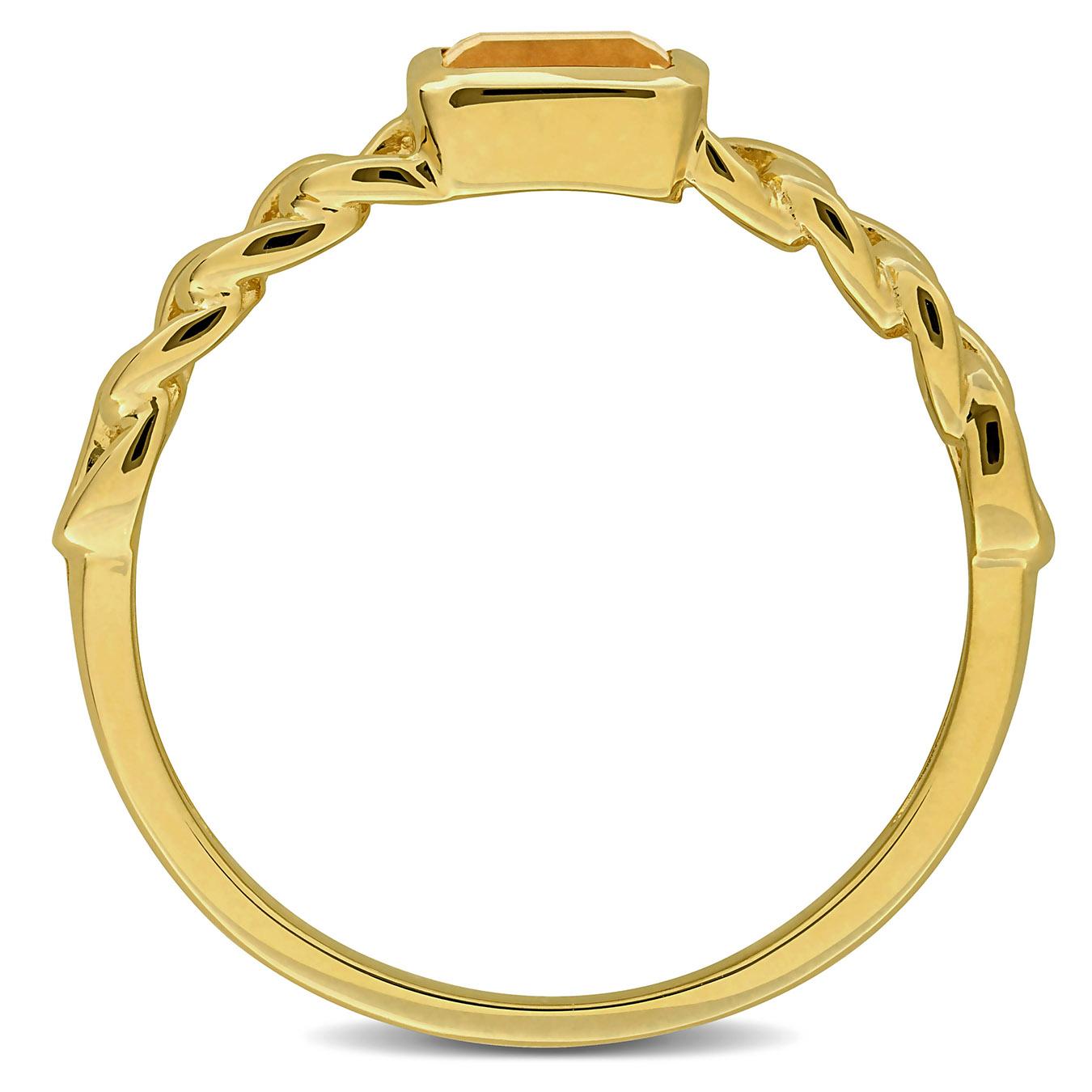 Julianna B 14K Yellow Gold Citrine Link Ring