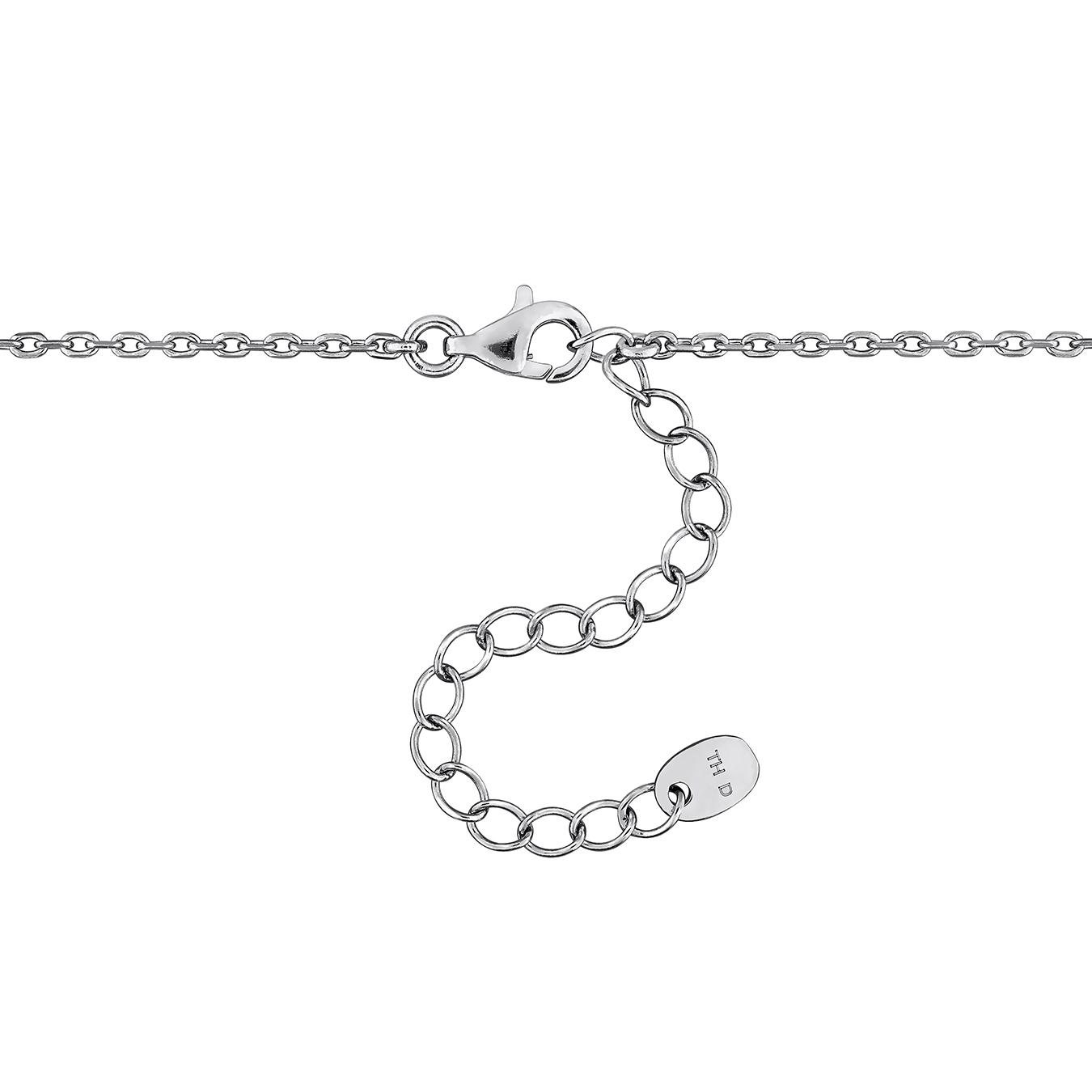 Julianna B Sterling Silver Created Blue & Created White Sapphire Necklace 16"+2"