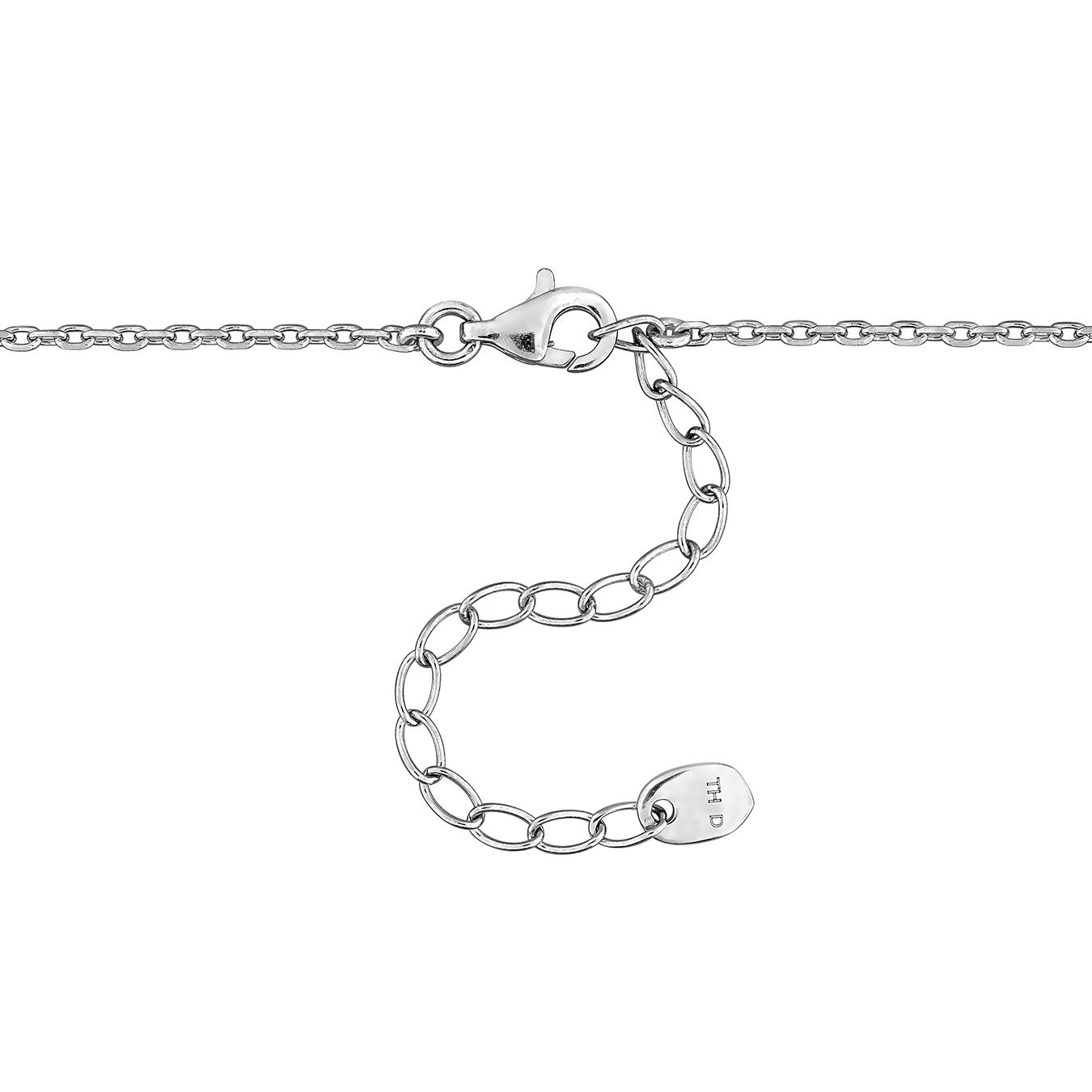 Julianna B Sterling Silver Created Blue & Created White Sapphire Necklace 16"+2"