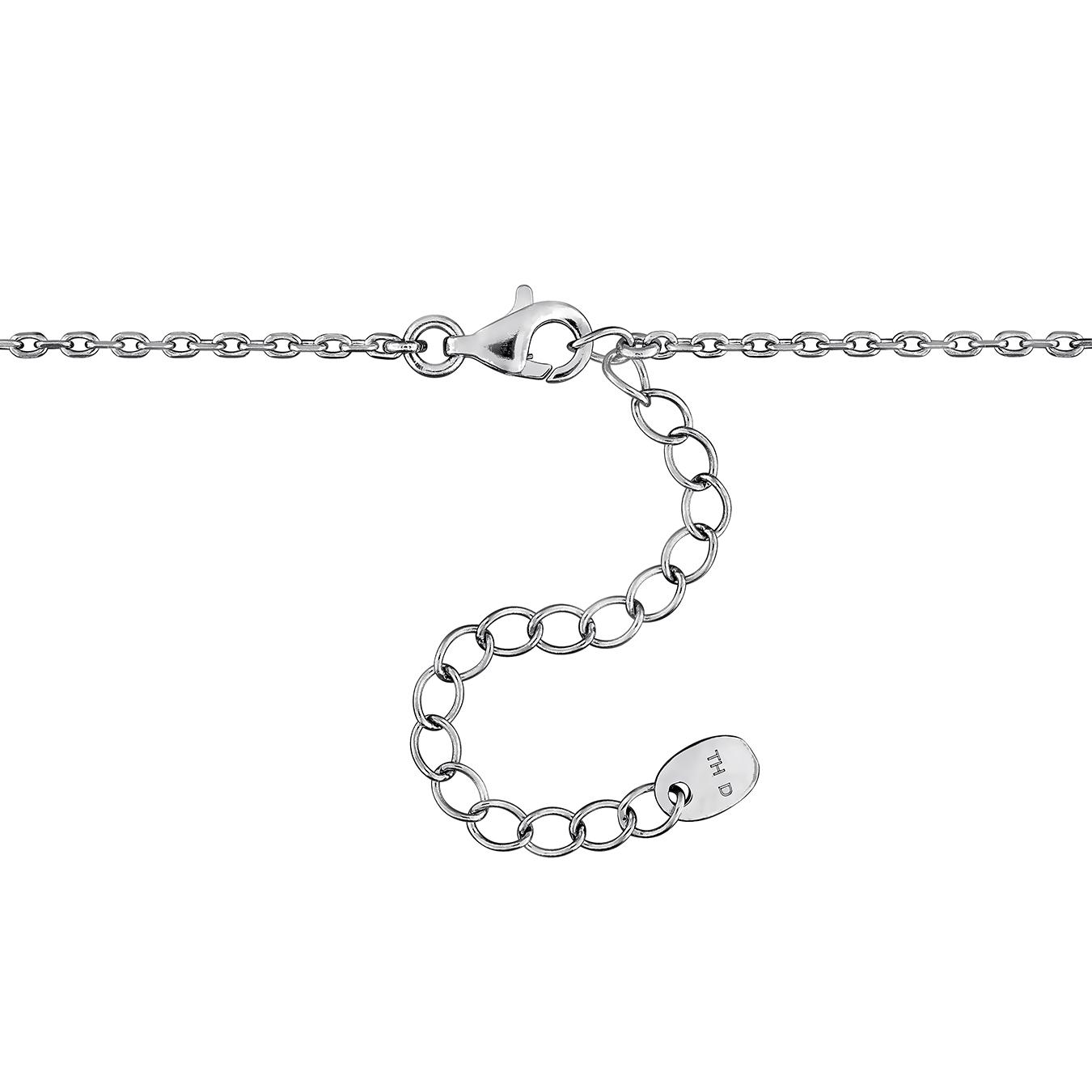 Julianna B Sterling Silver Created Pink & Created White Sapphire Necklace 16"+2"