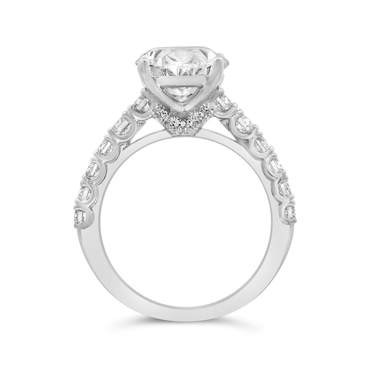 Above Love Lab Grown 5.32CTW Oval Diamond Bridal Ring in 14K White Gold