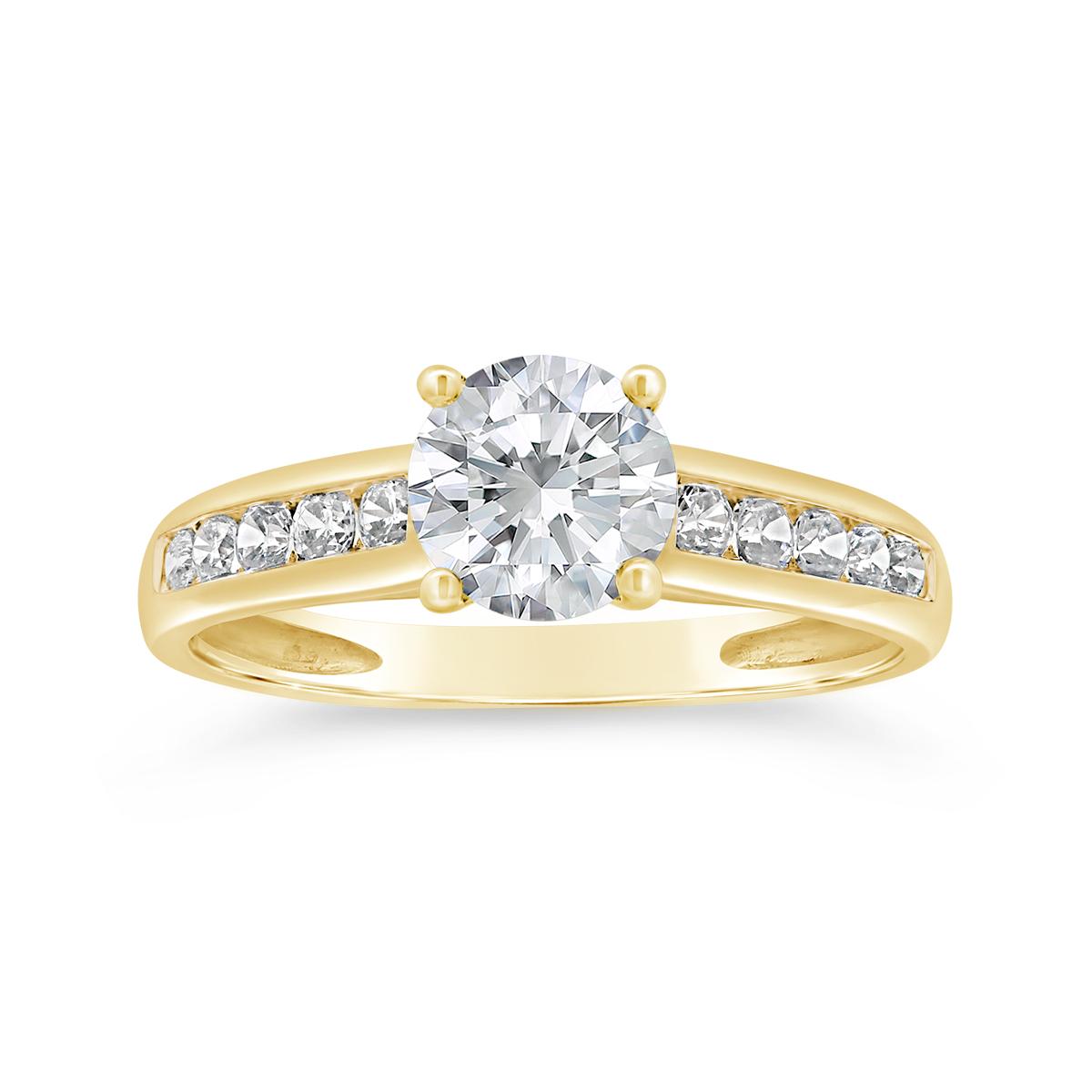 New Brilliance Lab Grown 1.35CTW Diamond Bridal Ring in 10K Yellow Gold