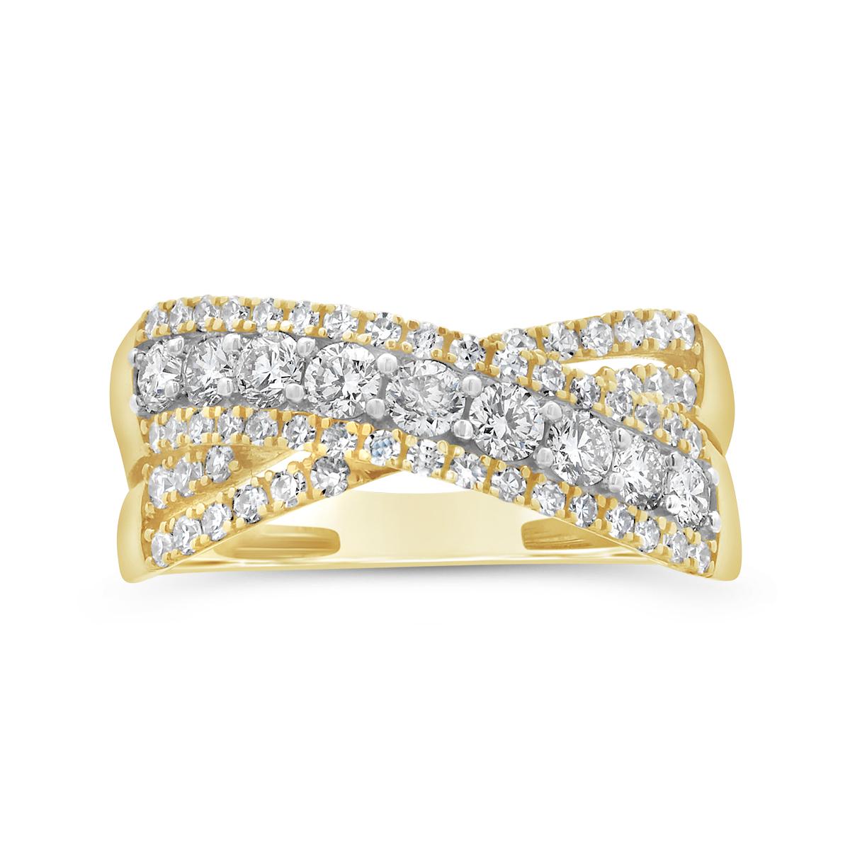 New Brilliance Lab Grown 0.95CTW Diamond Fashion Ring in 10K Yellow Gold