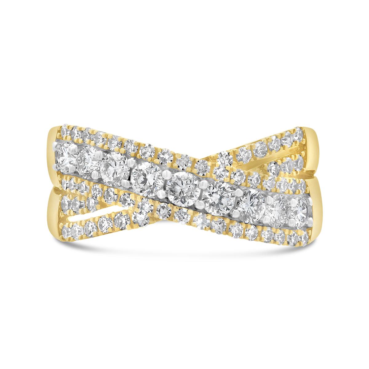 New Brilliance Lab Grown 0.95CTW Diamond Fashion Ring in 10K Yellow Gold