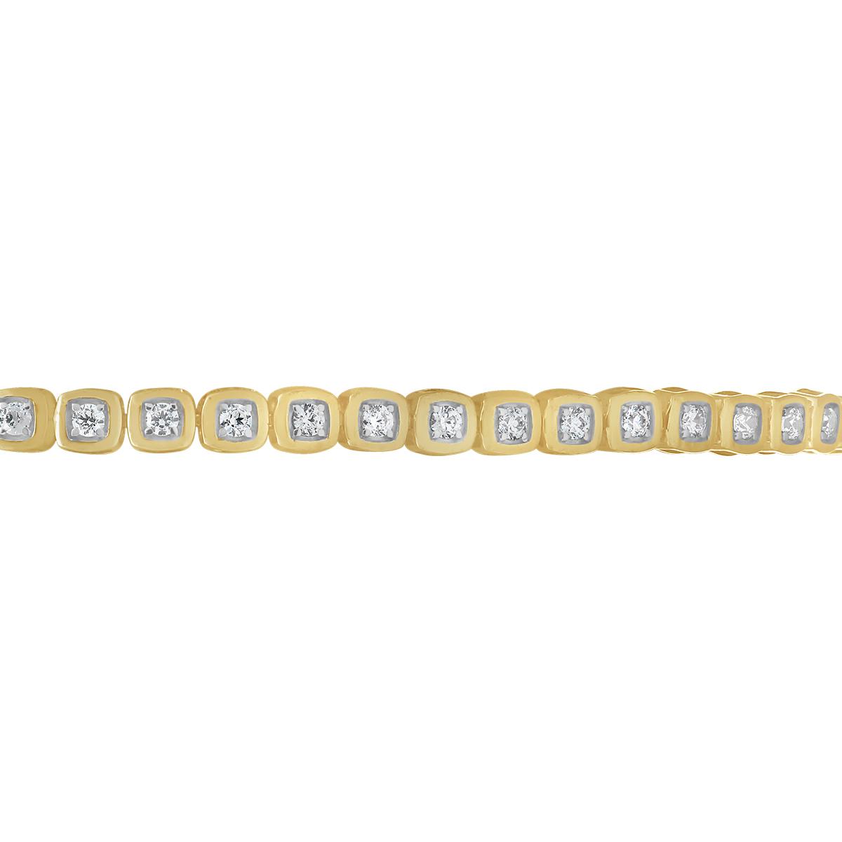 New Brilliance Lab Grown 4.95CTW Diamond Bracelet in 10K Yellow Gold