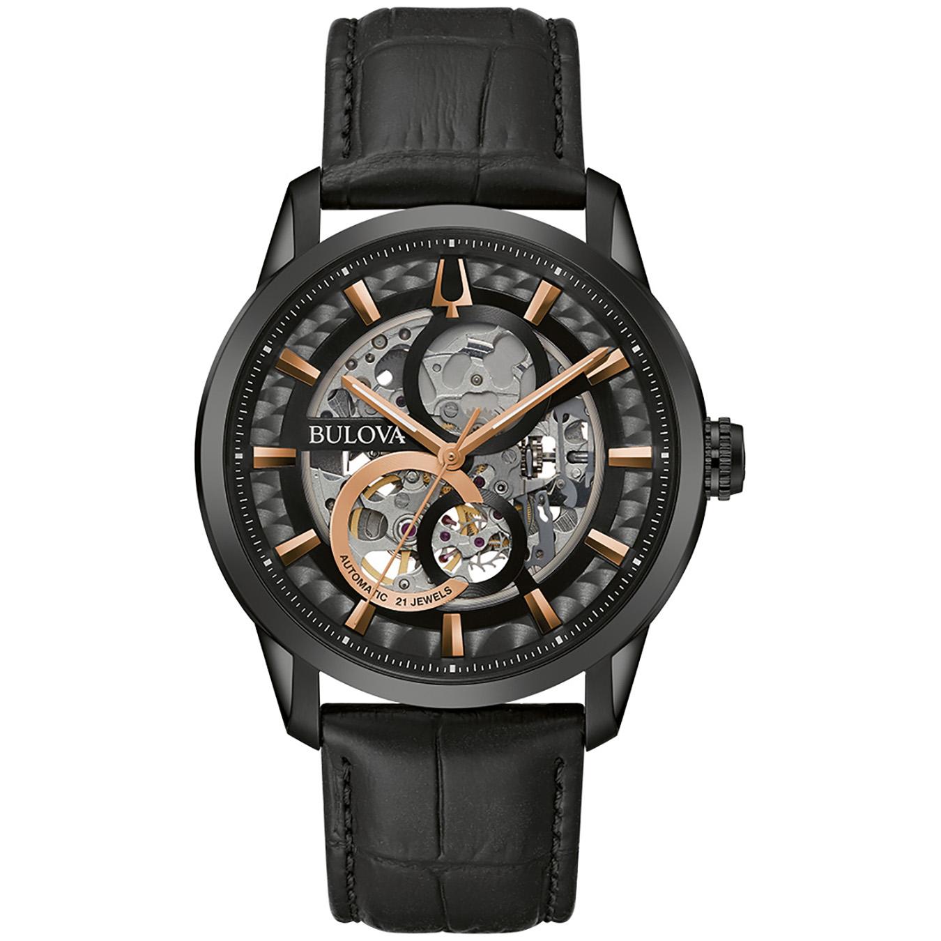 Bulova Sutton Skeleton Dial Watch