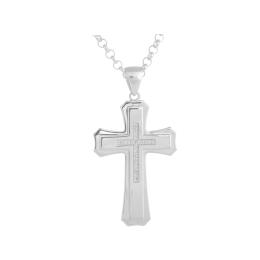 Collana Tuscany Silver Con Ciondolo E Zirconie Cubiche Bianche - Argento Sterling 925, Catena Regolabile 41-46 Cm, Idea Regalo Elegante