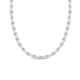 Solid 925 Sterling Silver Italian Rope Chain Necklace – 3.7mm, Diamond Cut, Lobster Clasp
