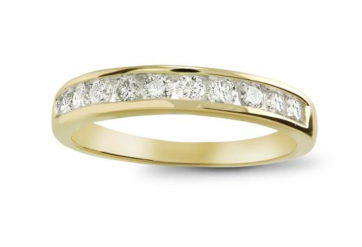 Infinity Yellow Gold Channel Set 0.50CTW Diamond Anniversary