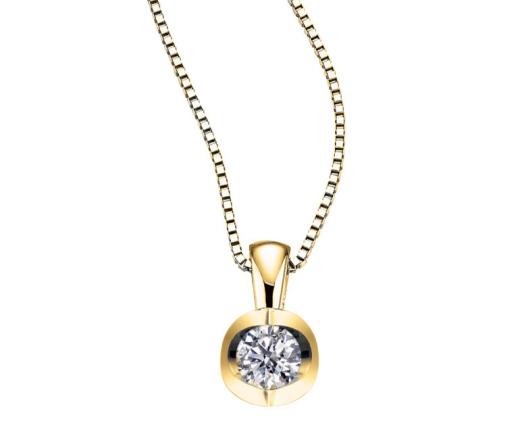 Glacier Fire Canadian Diamond 10KT Yellow Gold 0.03CT Pendant