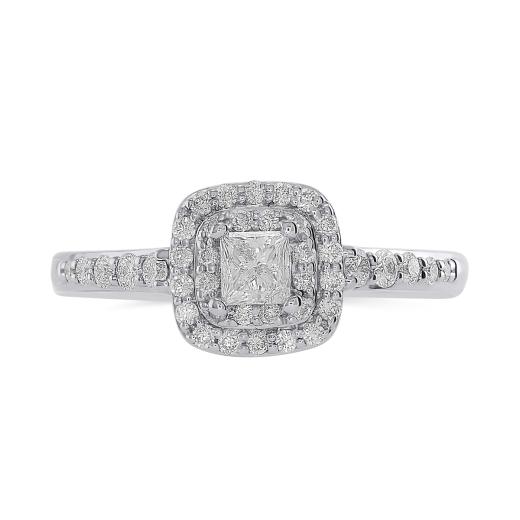 Glacier Fire 14K White Gold 0.50CTW Bridal Ring | Charm Diamond