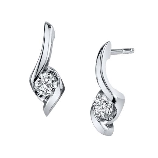 Sirena 10K White Gold 0.20CTW Earrings
