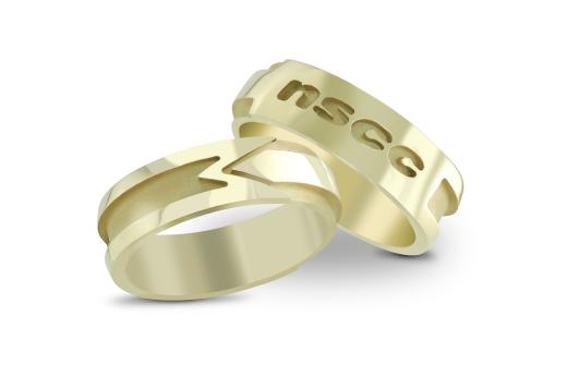NSCC 10K Yellow Gold High-Polish 8mm Graduation Ring (Sizes 5 - 12.5)