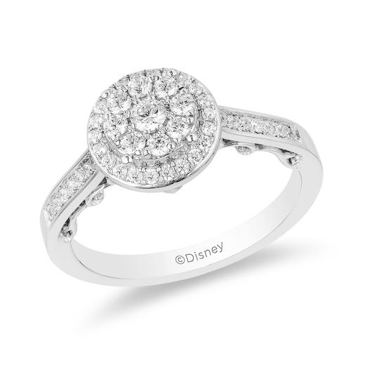 Enchanted Disney Fine Jewellery 14K White & Yellow 0.50CTW Tiana Bridal Ring