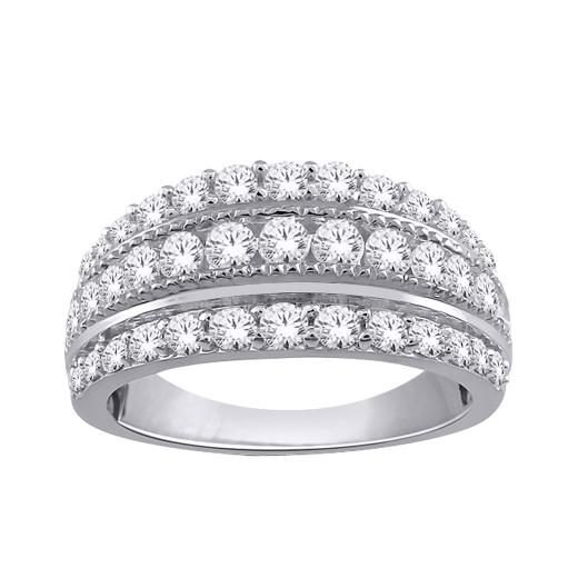 10K White Gold 1.00CTW Diamond Band