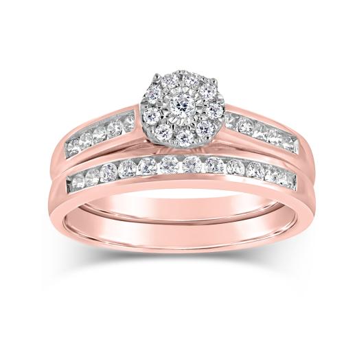 10K Rose Gold 0.50CTW Bridal Set | Charm Diamond Centres